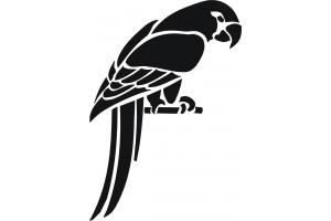 Stencil Schablone Papagei